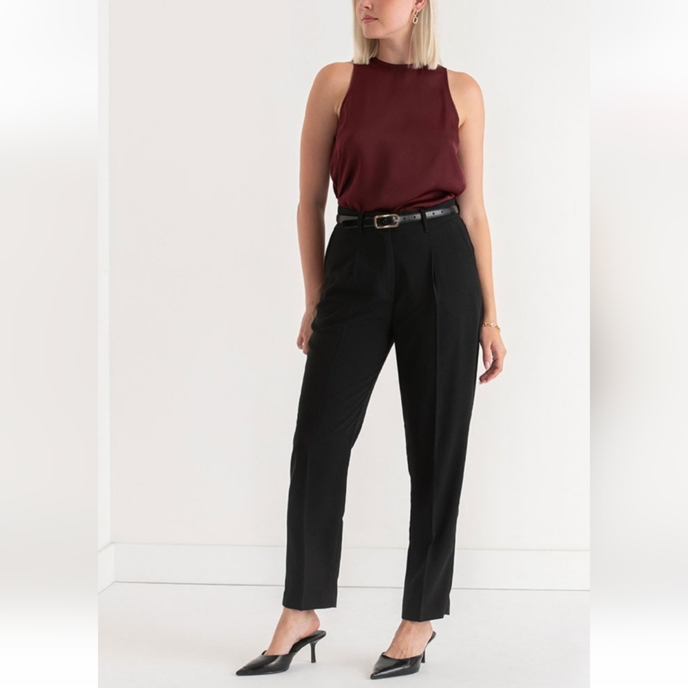 Rickis Slim Leg Black Pants, Work Pants Woman's Size 16 Short, Petite Length New